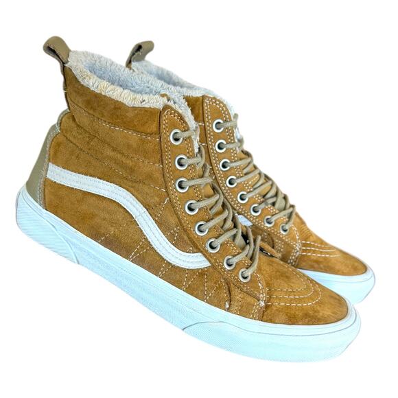 Vans Women's Sk8-Hi MTE Retro Yellow Suede Waterproof Skater Sneaker - Size 9 - Picture 4 of 10